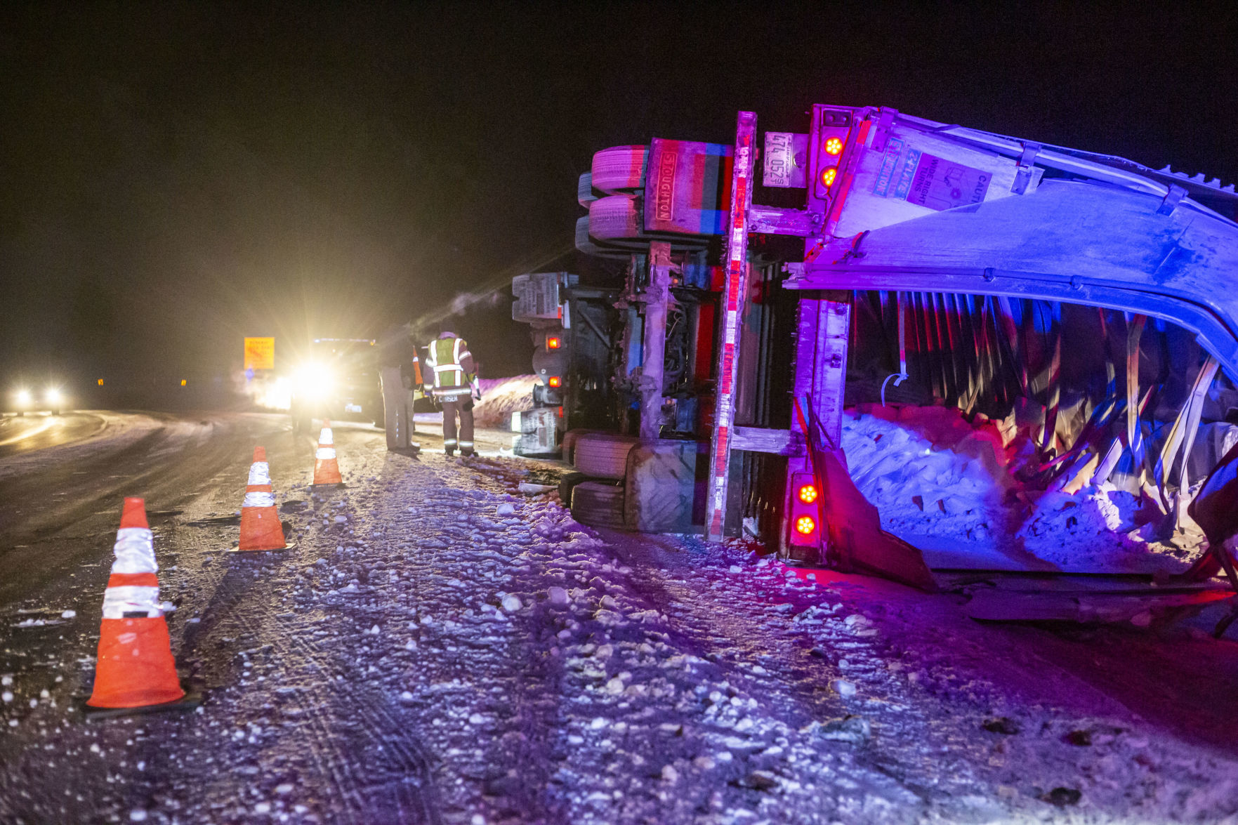 Semi truck crashes on Teton Pass highway